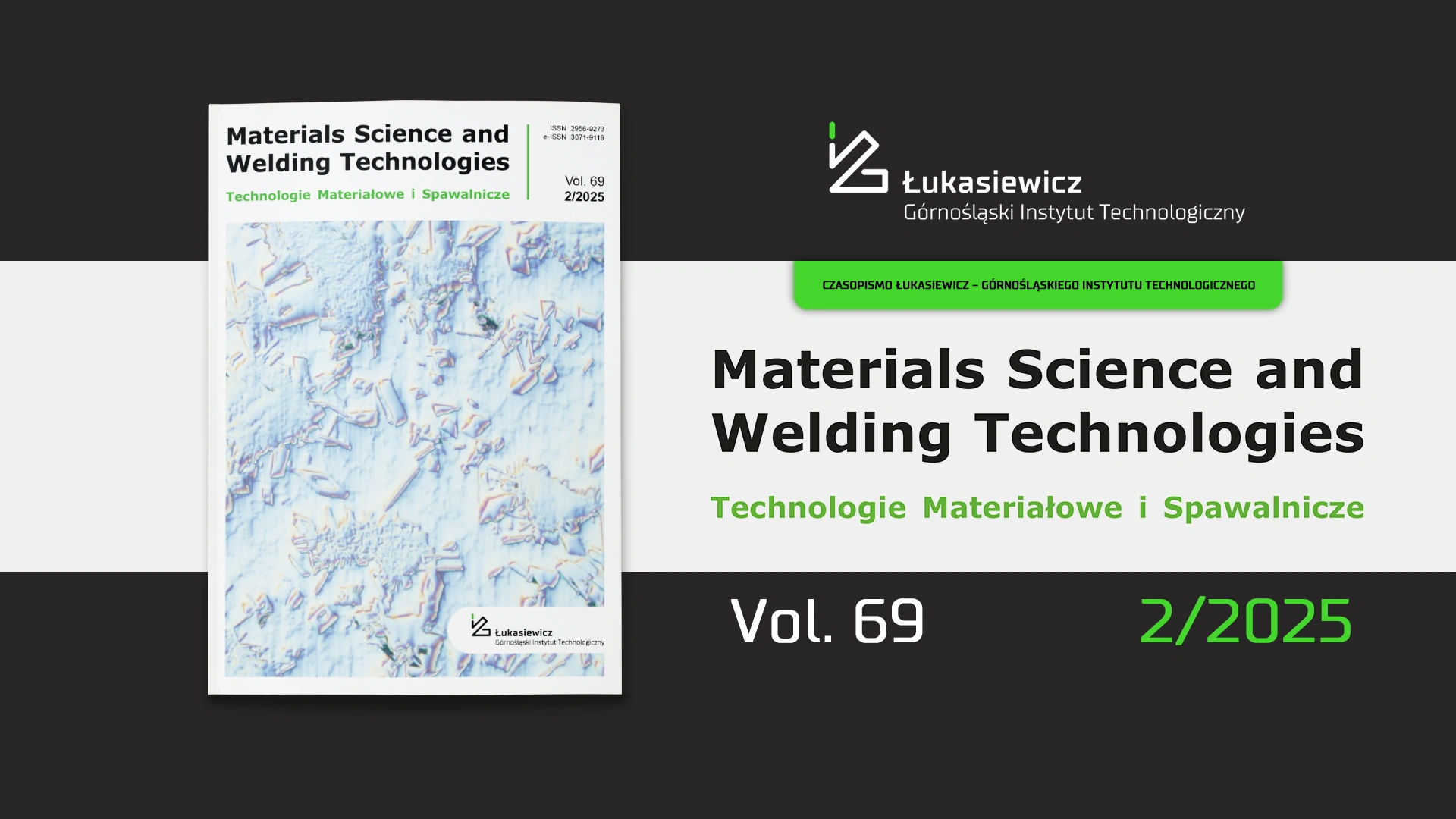 Materials Science and Welding Technologies 2/2025