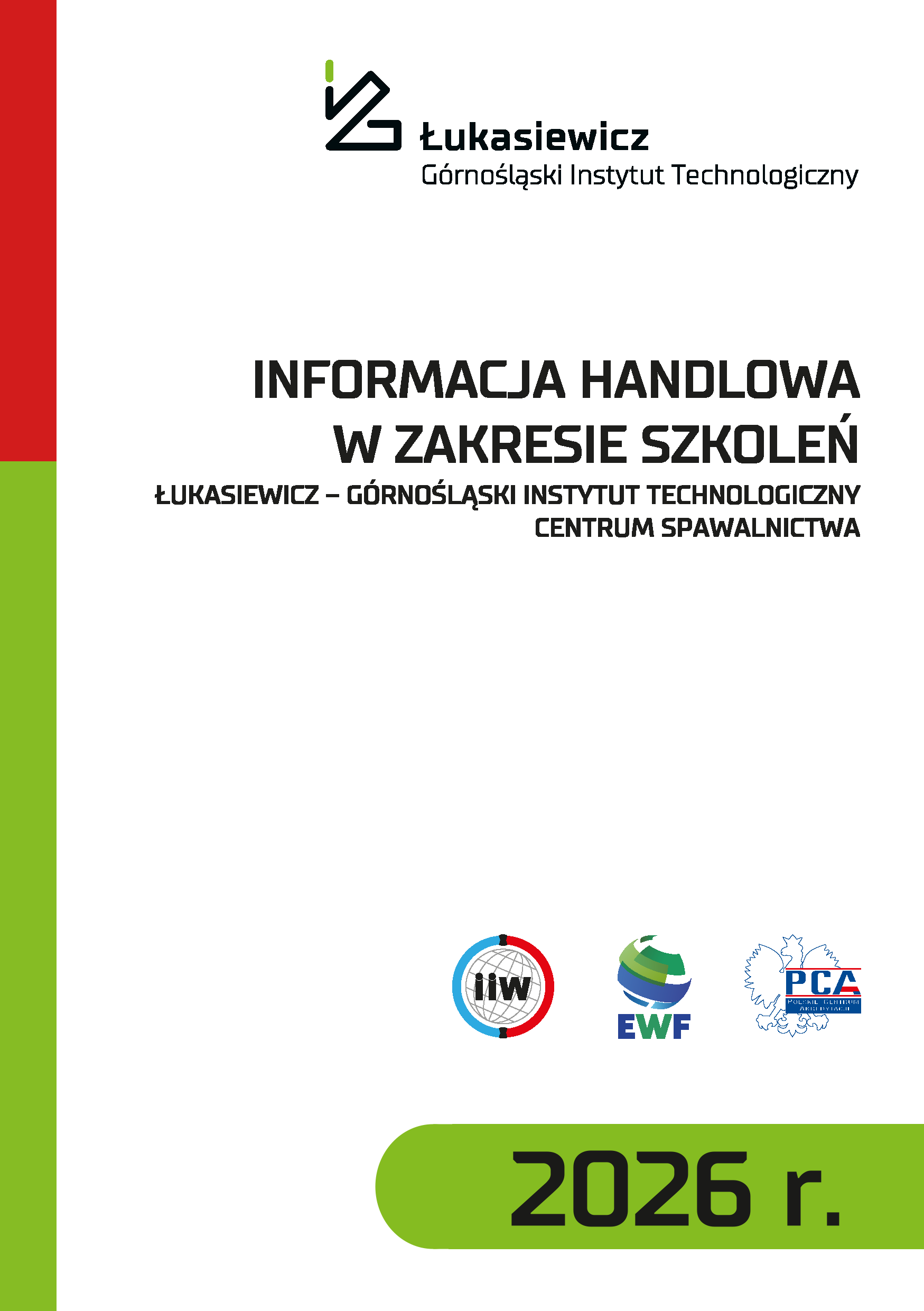 INFORMACJA HANDLOWA W ZAKRESIE SZKOLEŃ
