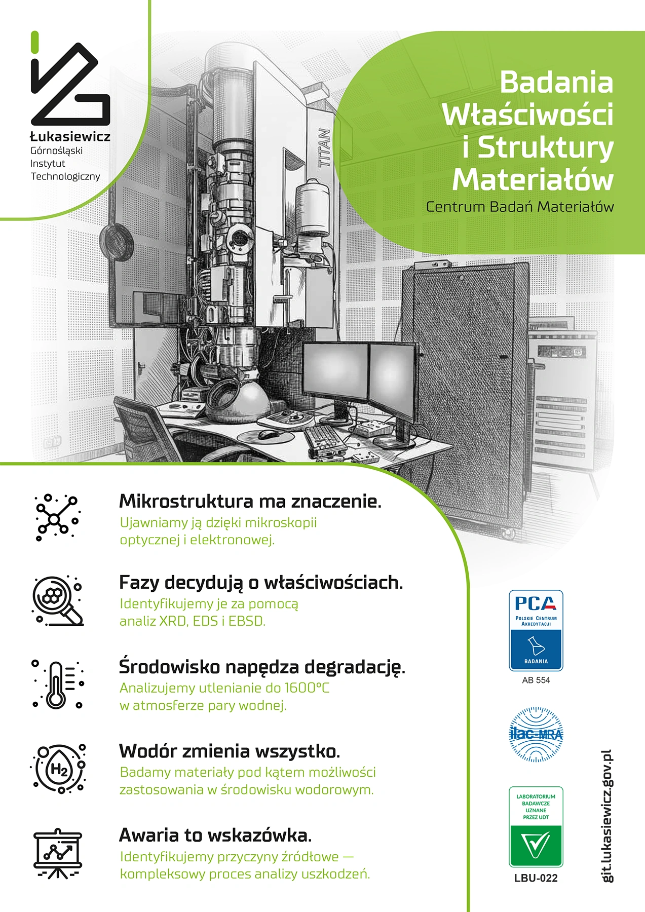 ulotka: Badania Właściwości i Struktury Materiałów