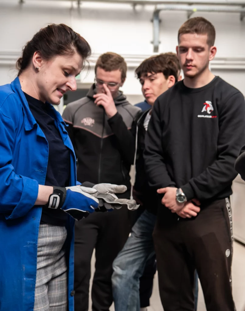 Technical college students at the Welding Centre
