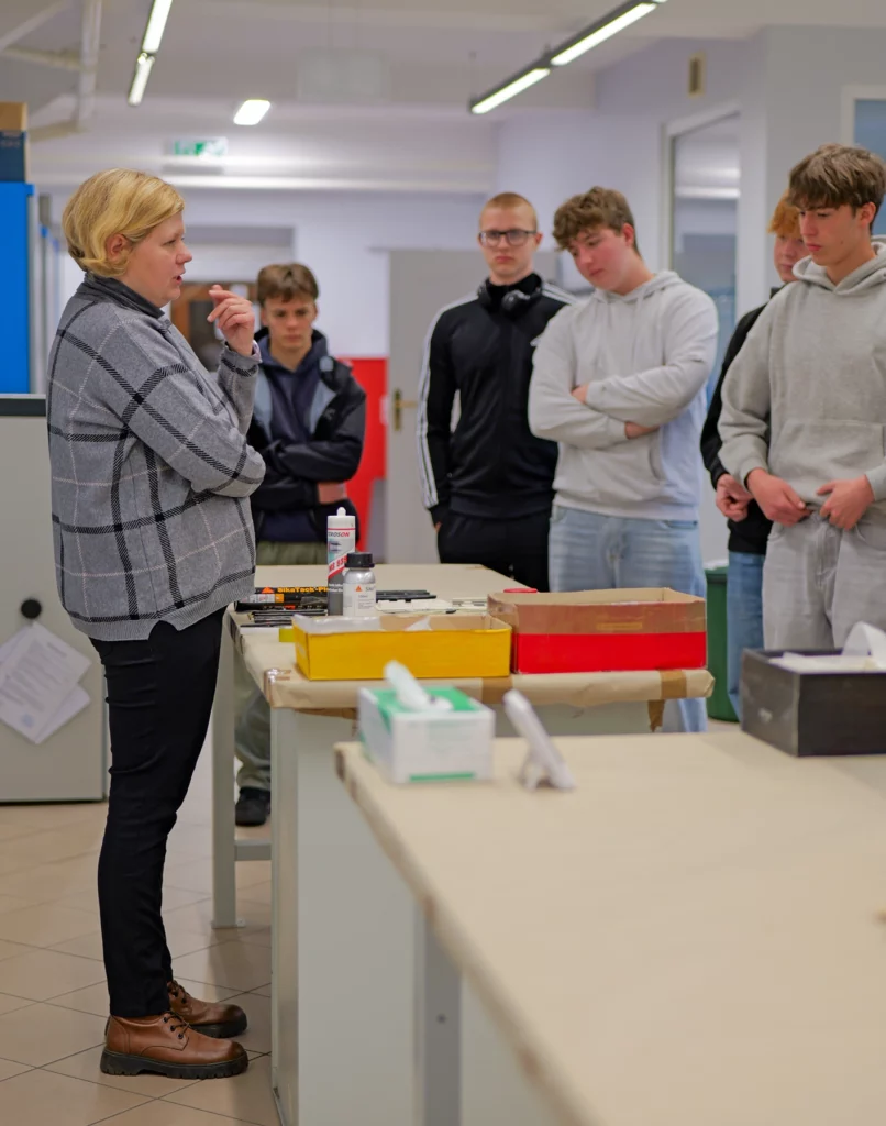 Technical college students at the Welding Centre