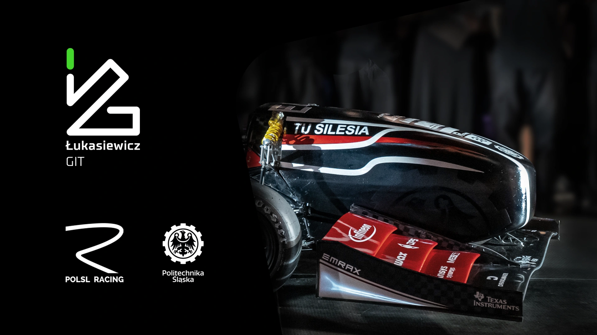 Bolid elektryczny SW-06e zespołu PolSl Racing podczas oficjalnej premiery projektu Formula Student