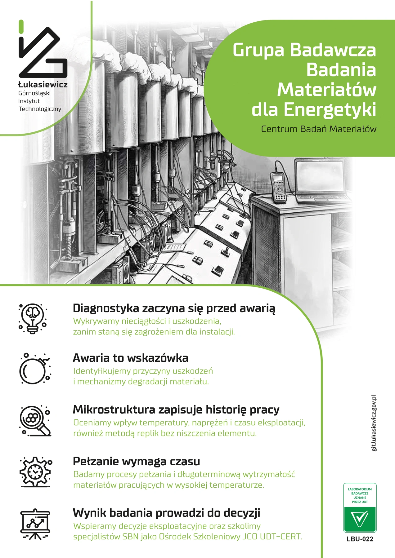 GB Badania Materiałów dla Energetyki - ulotka