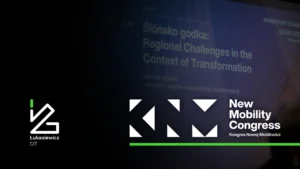 Grafika workshopu „Ślōnsko godka” poświęconego transformacji Śląska podczas Kongresu Nowej Mobilności 2026
