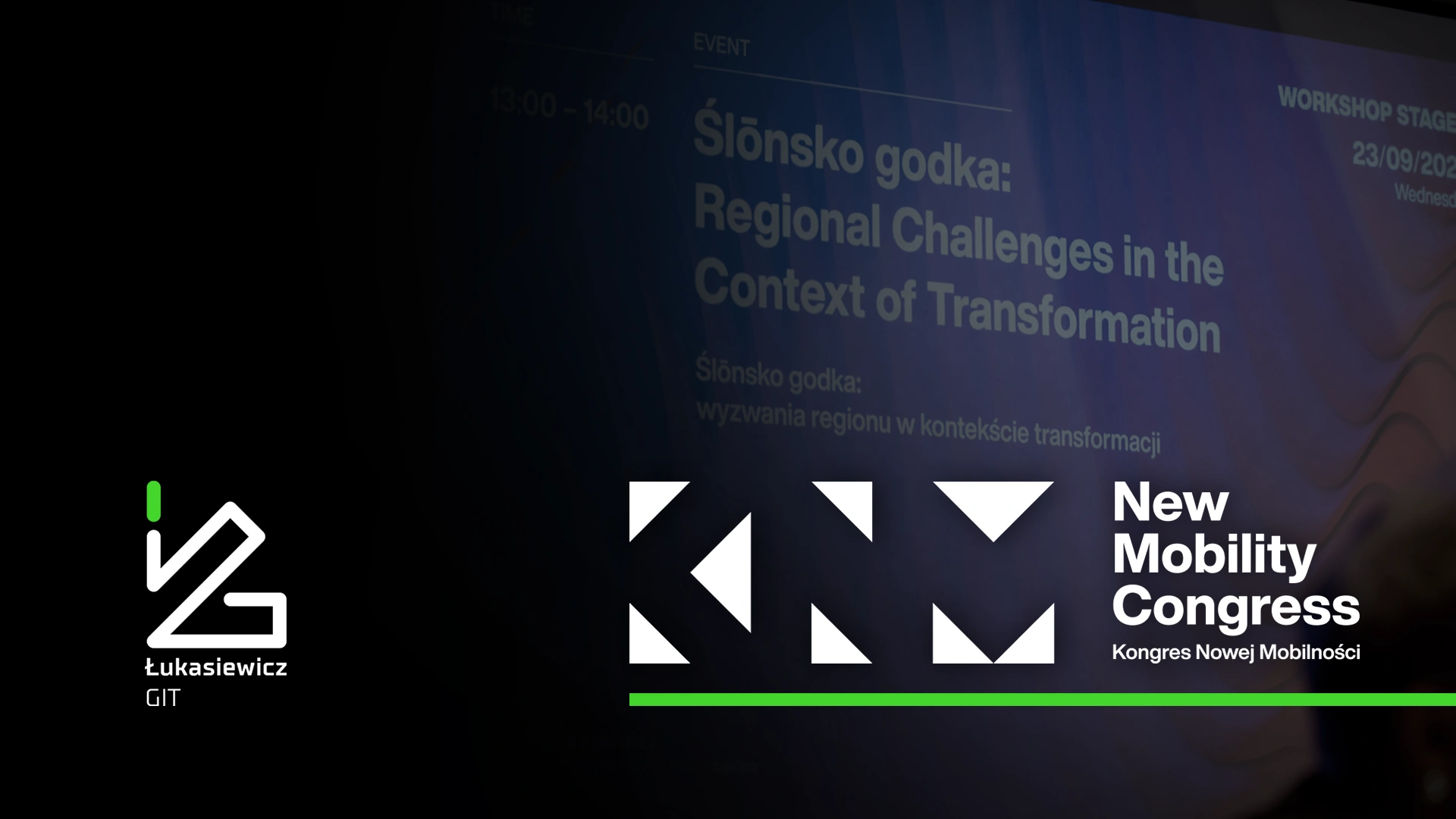 Grafika workshopu „Ślōnsko godka” poświęconego transformacji Śląska podczas Kongresu Nowej Mobilności 2026